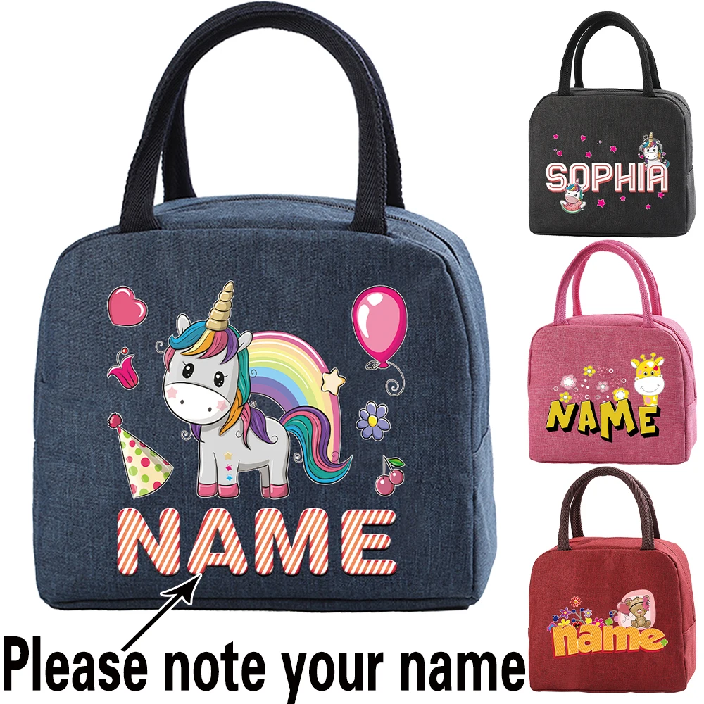 Food Storage Name - Customize Any Name Lunch Bags Canvas