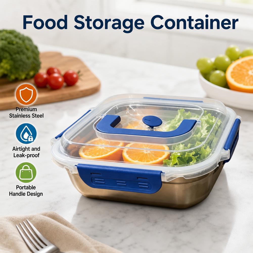 Food Storage Not Plastic - 304 Stainless Steel Food Storage Container