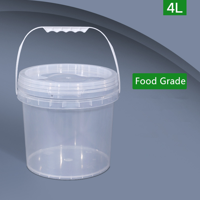 Food Storage Not Plastic - 1PC 4 Liter Round Plastic Bucket