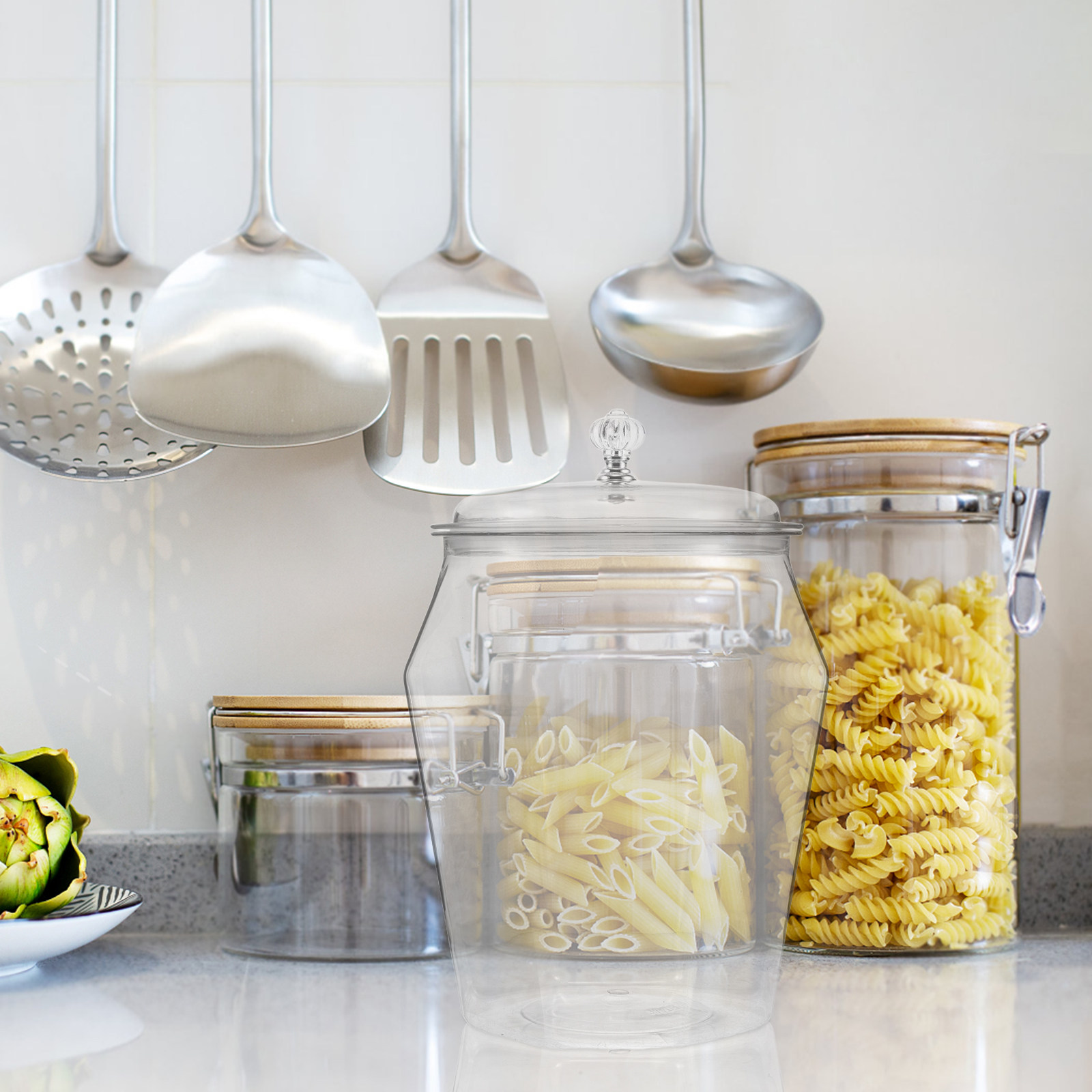 Airtight Cereal Jar - 7L Clear Plastic Airtight Food Storage