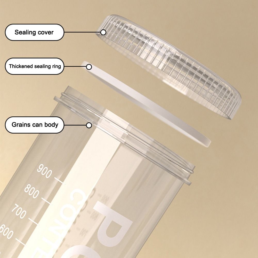 Airtight Cereal Jar - Large Capacity Kitchen Food Storage Canisters
