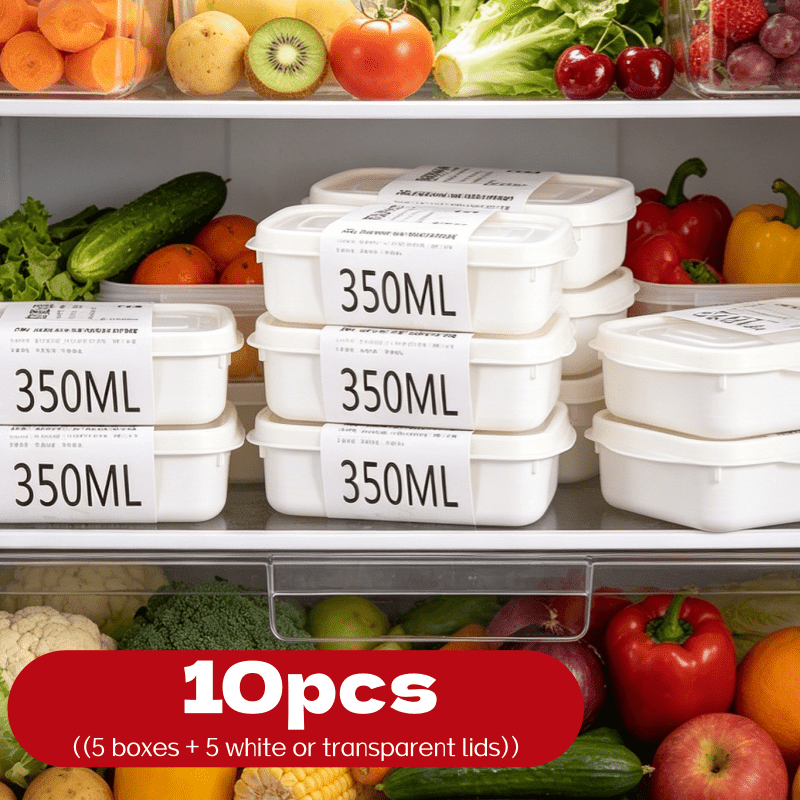Food Storage Jar Set - 10Pcs Reusable Stackable Food Storage Box