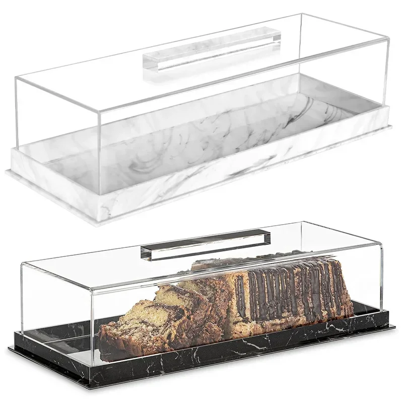 Bread Box Bamboo - Acrylic Bread Box Rectangular Cake Tray