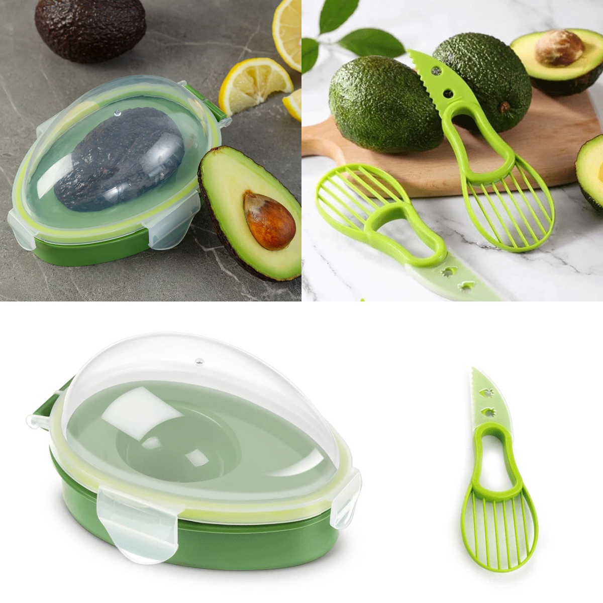Food Storage Jar Set - Avocado Storage Box Reusable Crisper Fruit