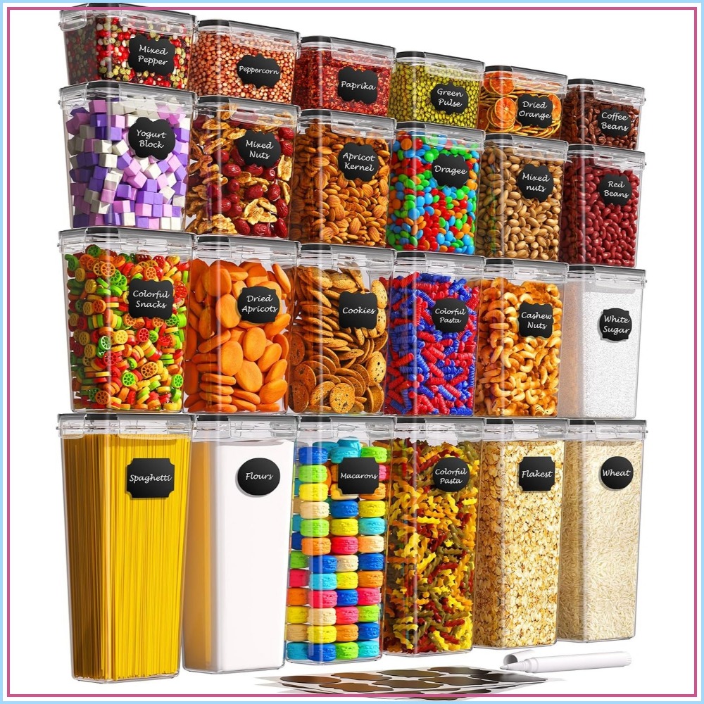 Food Storage Plastic Container - 24 PCS Airtight Food Storage Containers