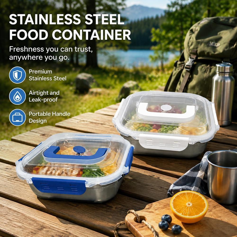 Food Storage Not Plastic - Stainless Steel Food Storage Container Airtight