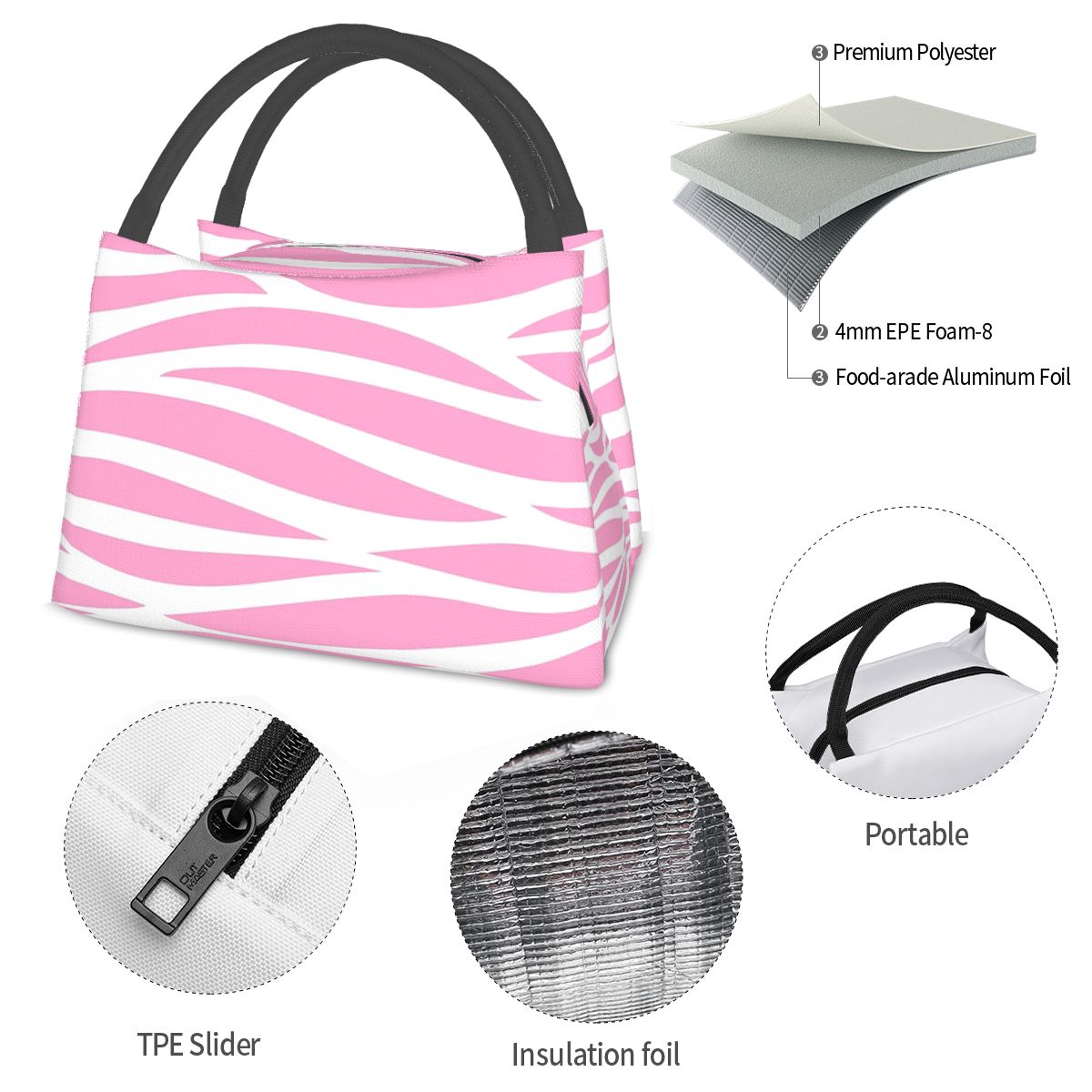 Zebra Pattern Pink Zebra Strip - огляд і ціна Zebra Food Storage