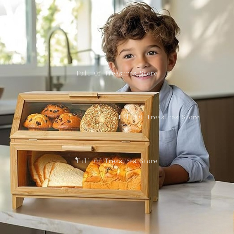 Bamboo Bread Box Fit for Home  - огляд і ціна Bread Box Bamboo