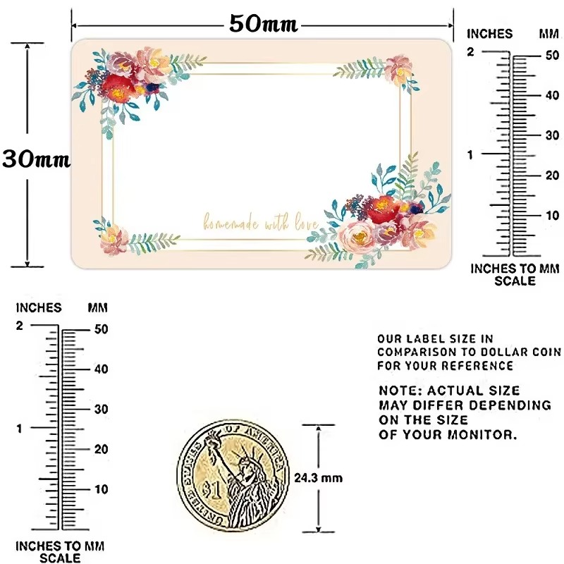 50/100/250PCS Flowers Name Lab - огляд і ціна Food Storage Name