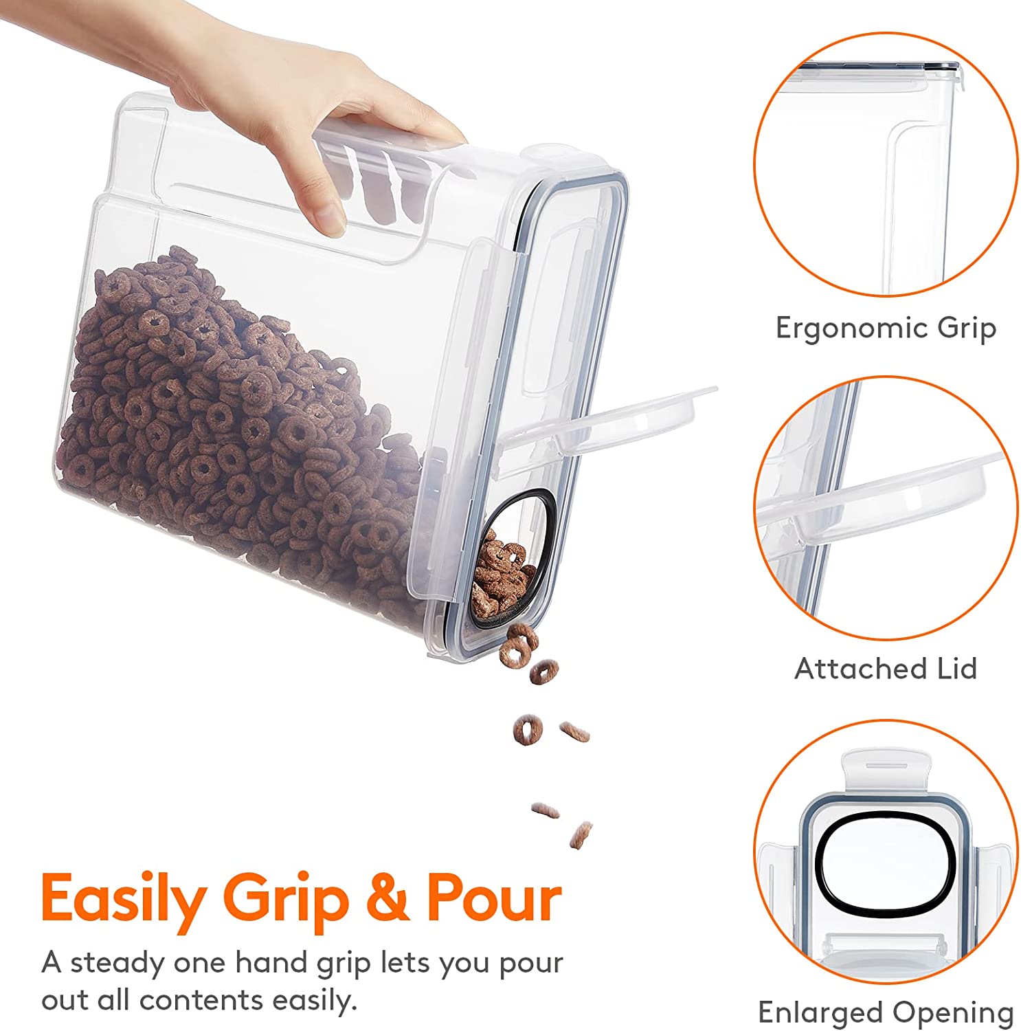 Large (5L) 2/3pcs Grain Contai - огляд і ціна Food Storage Jar Set