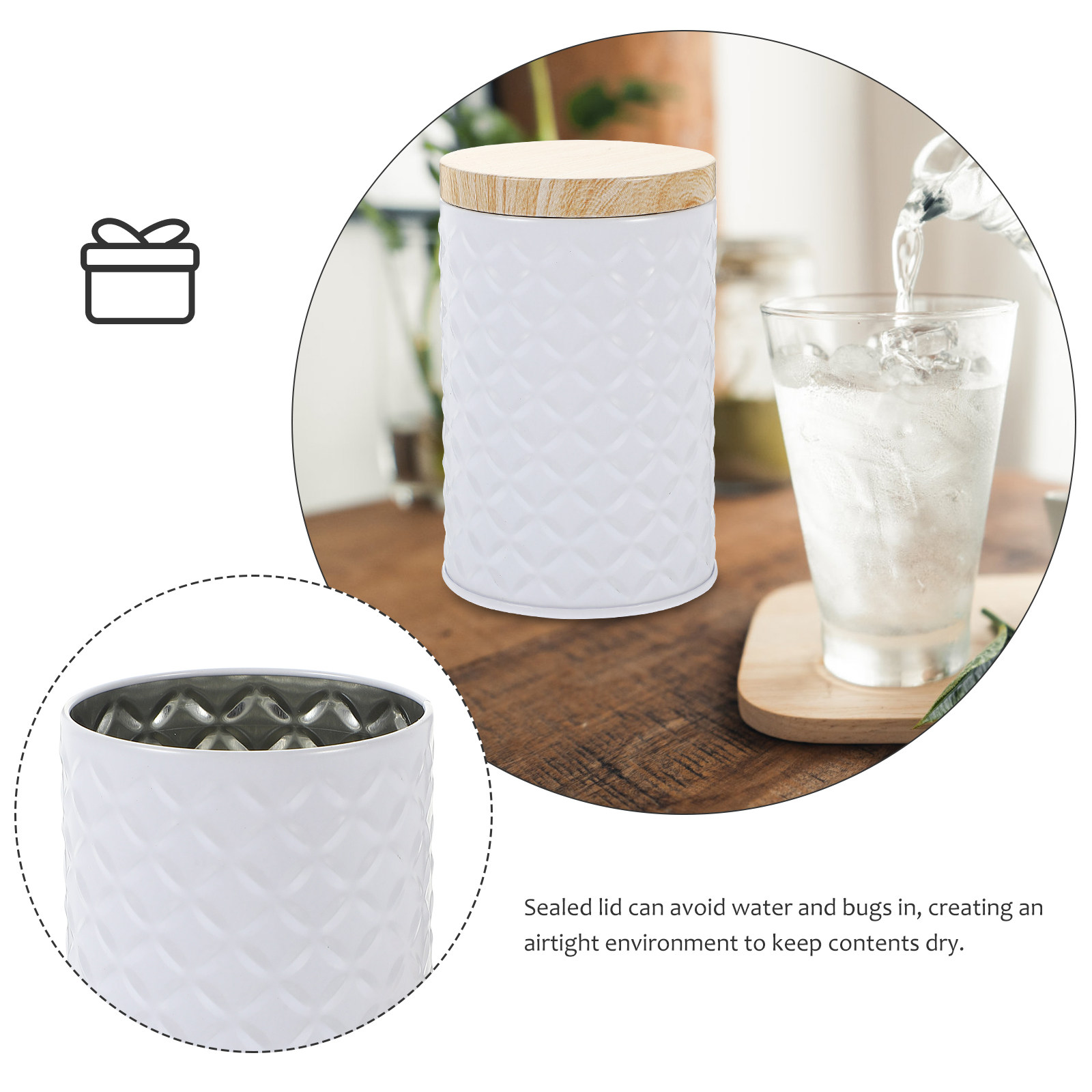 2Pcs Food Grade Tinplate Stora - огляд і ціна Food Storage Airtight