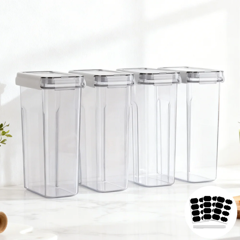 4pc/8pc Food Containers Set 4L - огляд і ціна Airtight Cereal Jar