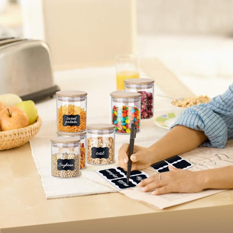 12 Glass Jars Set with Bamboo  - огляд і ціна Airtight Cereal Jar
