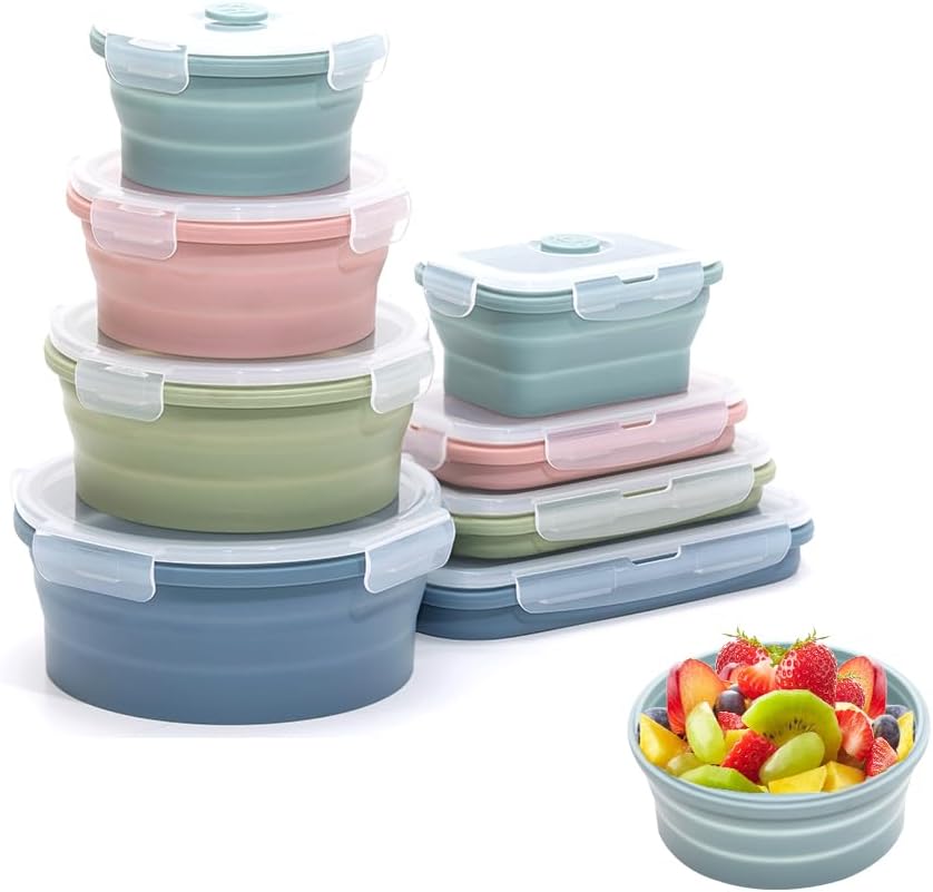 Collapsible Silicone Food Stor - огляд і ціна Food Storage Jar Set