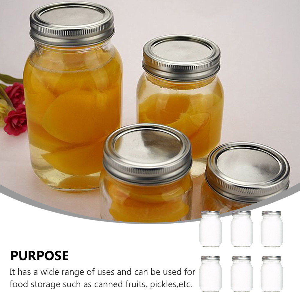 6Pcs Transparent Round Glass J - огляд і ціна Food Storage Airtight
