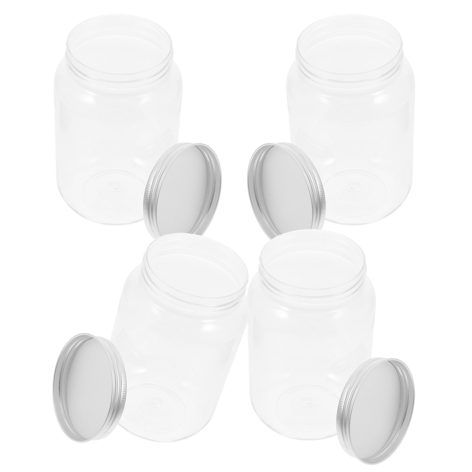 4Pcs Clear Plastic Storage Jar - огляд і ціна Airtight Cereal Jar