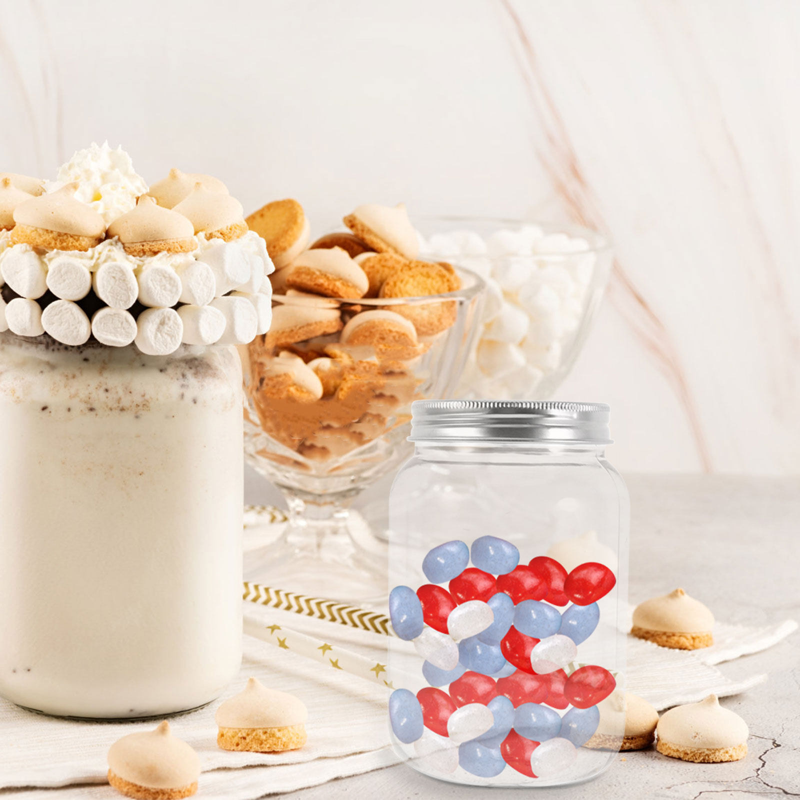 4Pcs Clear Plastic Storage Jar - огляд і ціна Airtight Cereal Jar