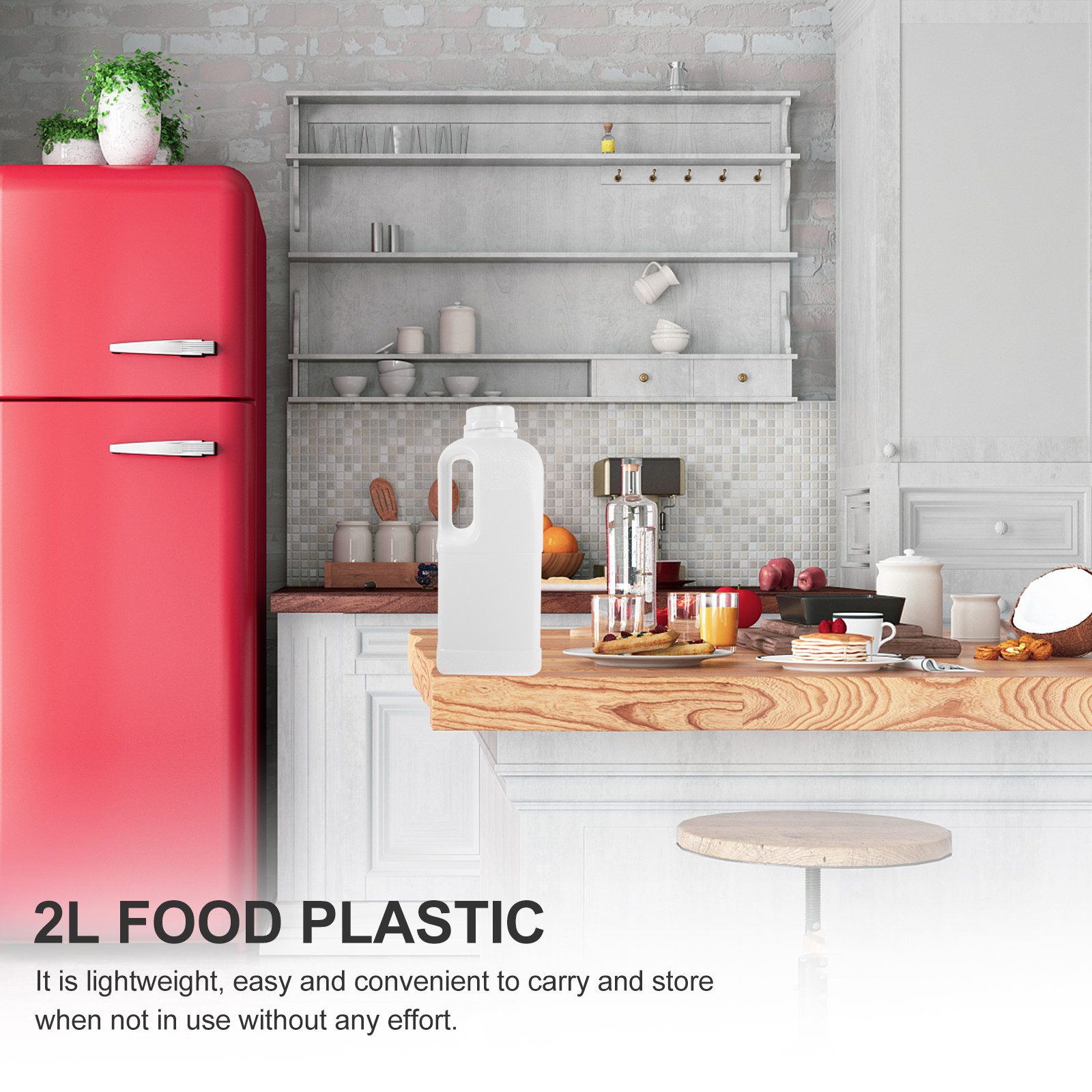 3Pcs Large Capacity 2 Gallon W - огляд і ціна Food Storage Plastic Container