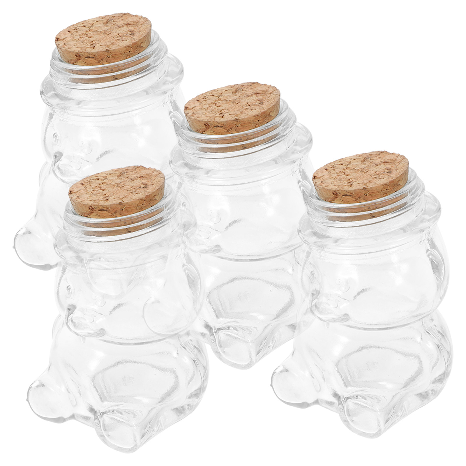 4Pcs Glass Candy Jar Set Trans - огляд і ціна Food Storage Jar Set