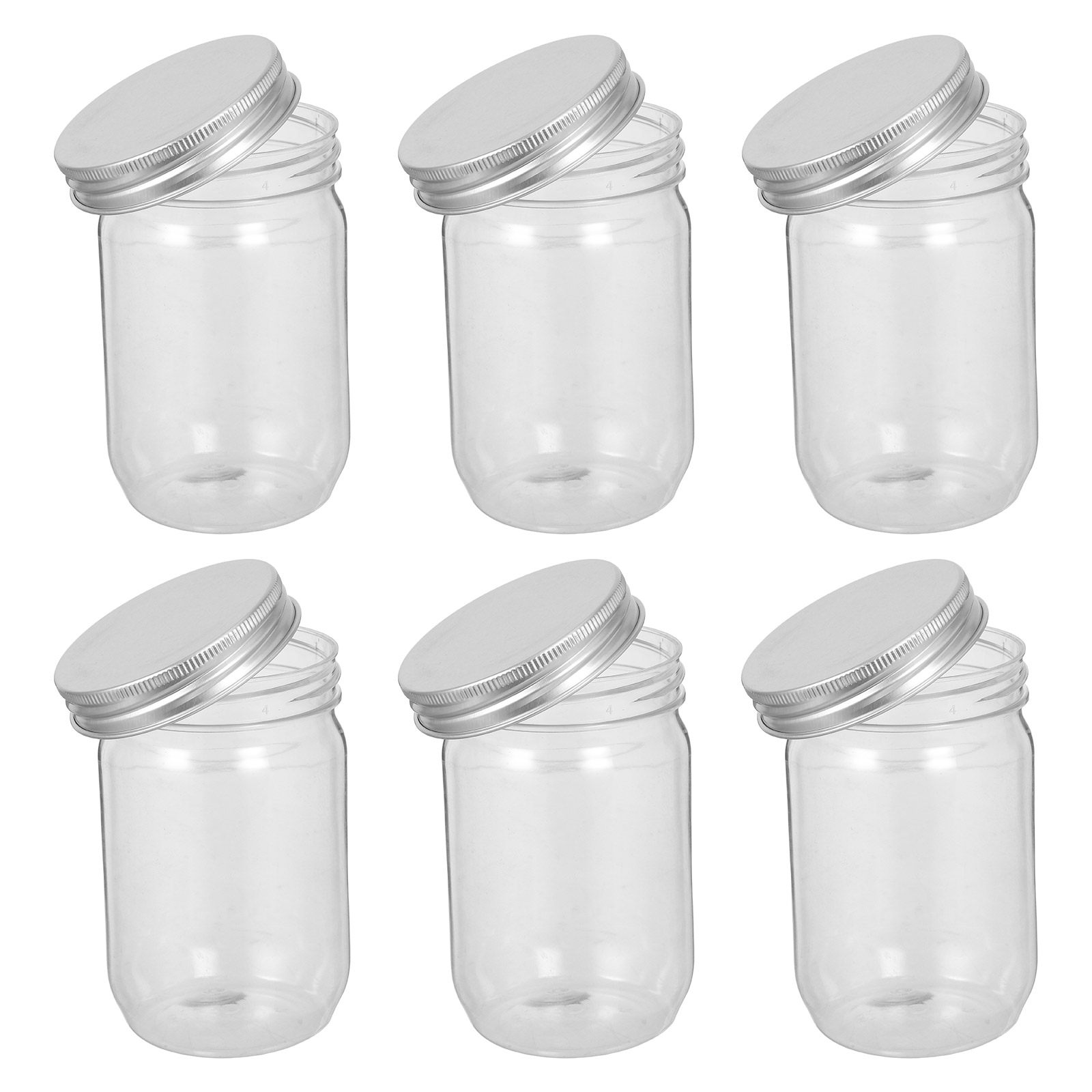 6Pcs Clear Plastic Mason Jars  - огляд і ціна Food Storage Plastic Container