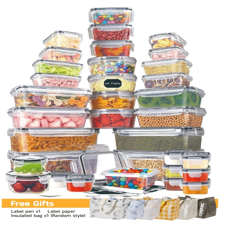 48PCS BPA-Free Food Storage Se - огляд і ціна Food Storage Jar Set