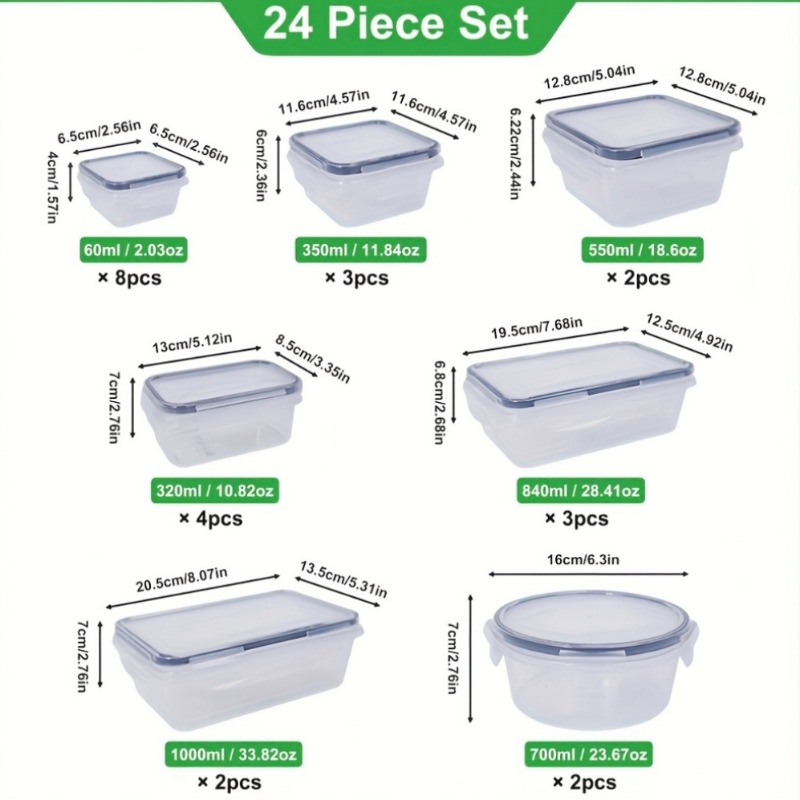 48PCS BPA-Free Food Storage Se - огляд і ціна Food Storage Jar Set