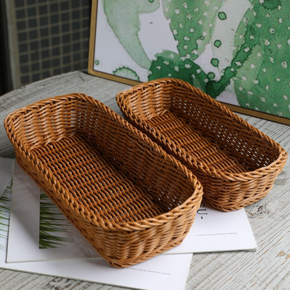 Imitation Rattan Storage Baske - огляд і ціна Bread Box Bamboo