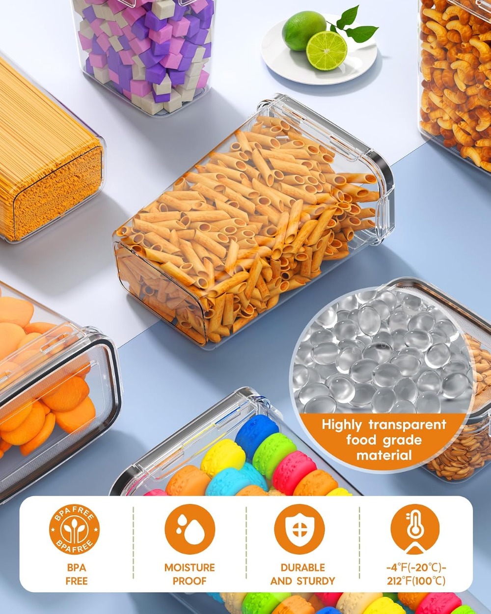 24 PCS Airtight Food Storage C - огляд і ціна Food Storage Plastic Container