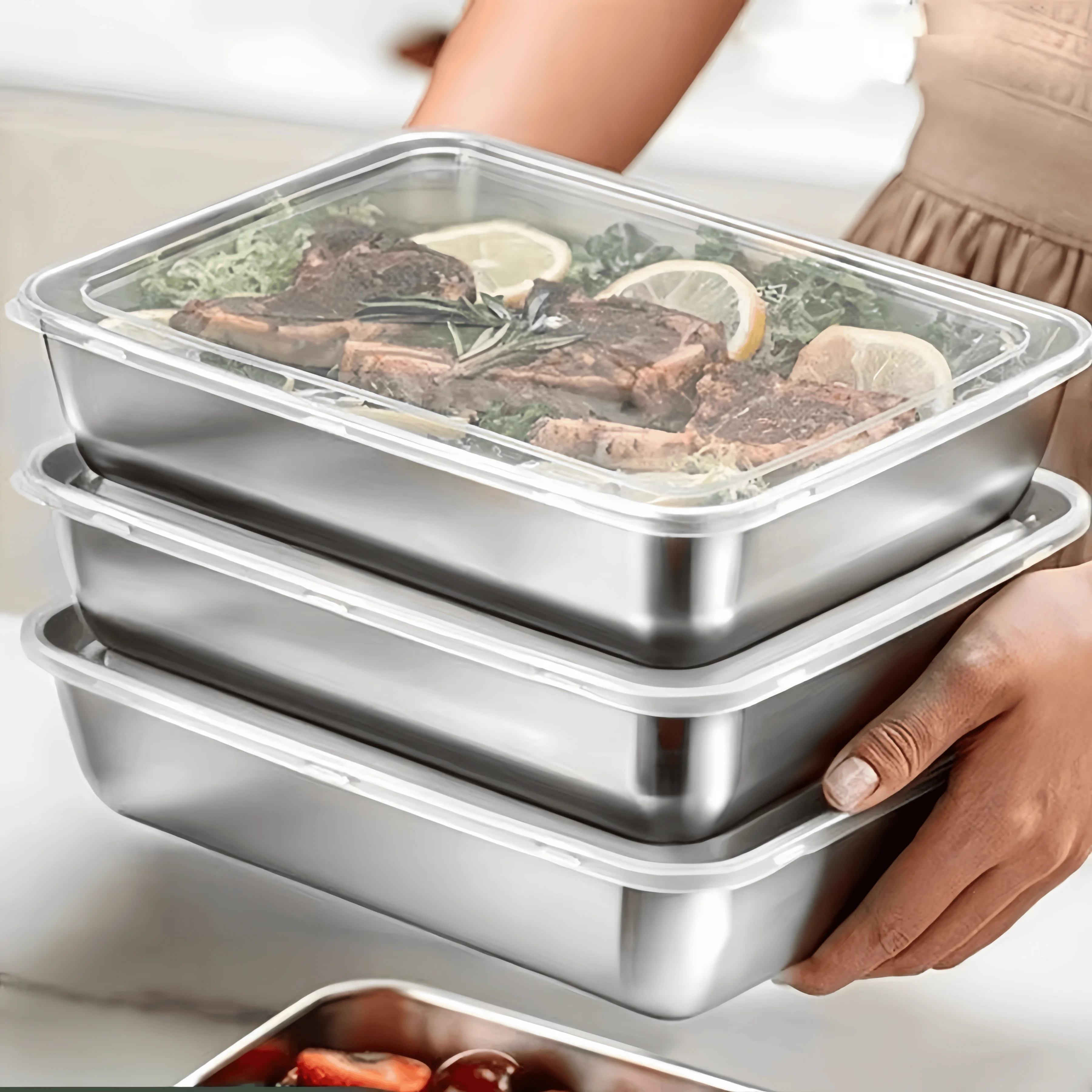 Stainless Steel Sealed Lunch B - огляд і ціна Food Storage For Refrigerator